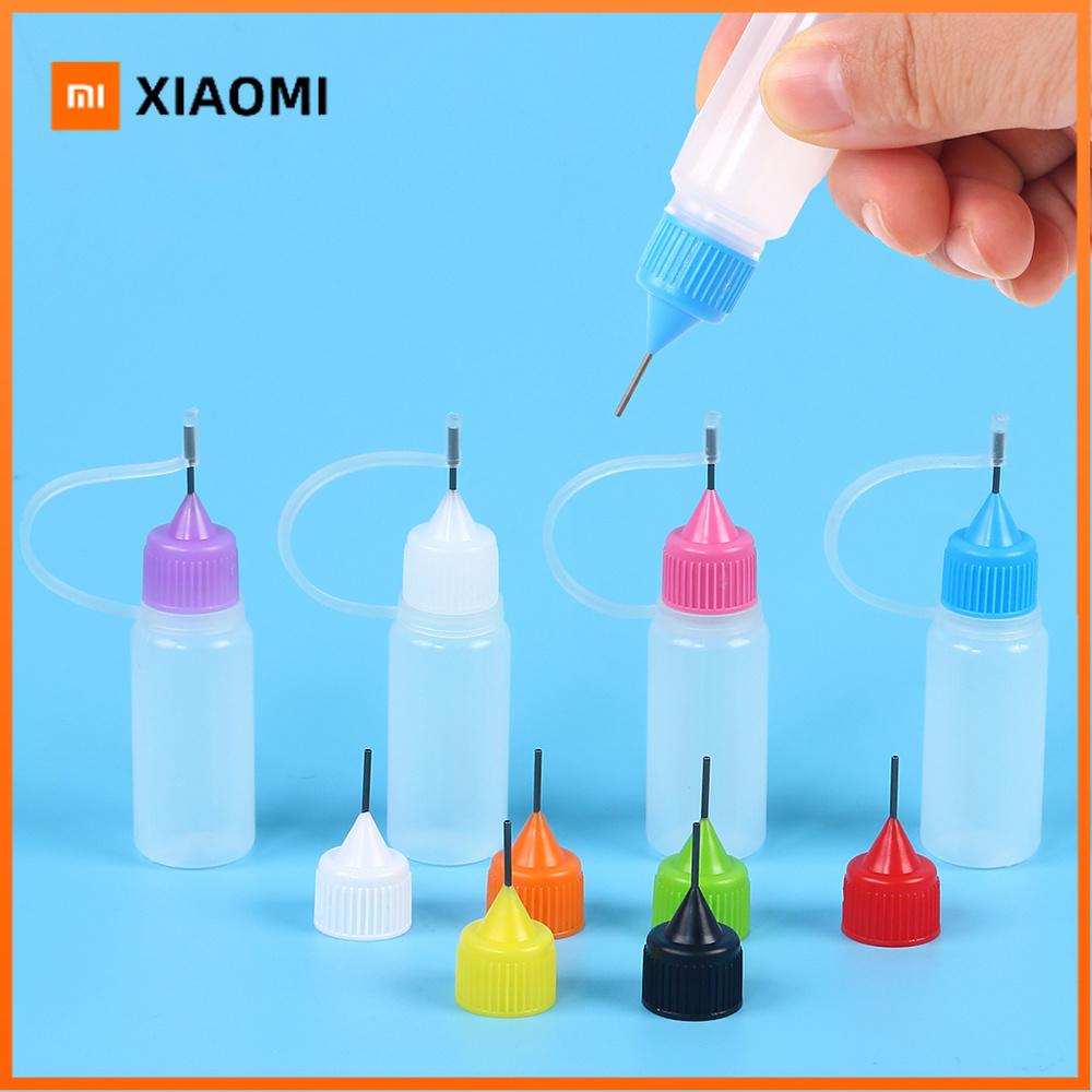 Бутылочка Xiaomi с аппликатором Precision Tip 10 мл, 4 шт. с игольчатыми наконечниками, и 10 сменных наконечников для акриловой живописи, DIY, квиллинга, бумажного творчества 450000