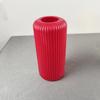 Ceramic-Like Plastic Vase Striped Flower Vase Container Floral Arrangement  Living Room