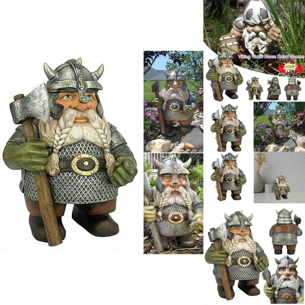 Прочная высококачественная смола Викинги Победитель Норвежский Гном Садовый Фигурка