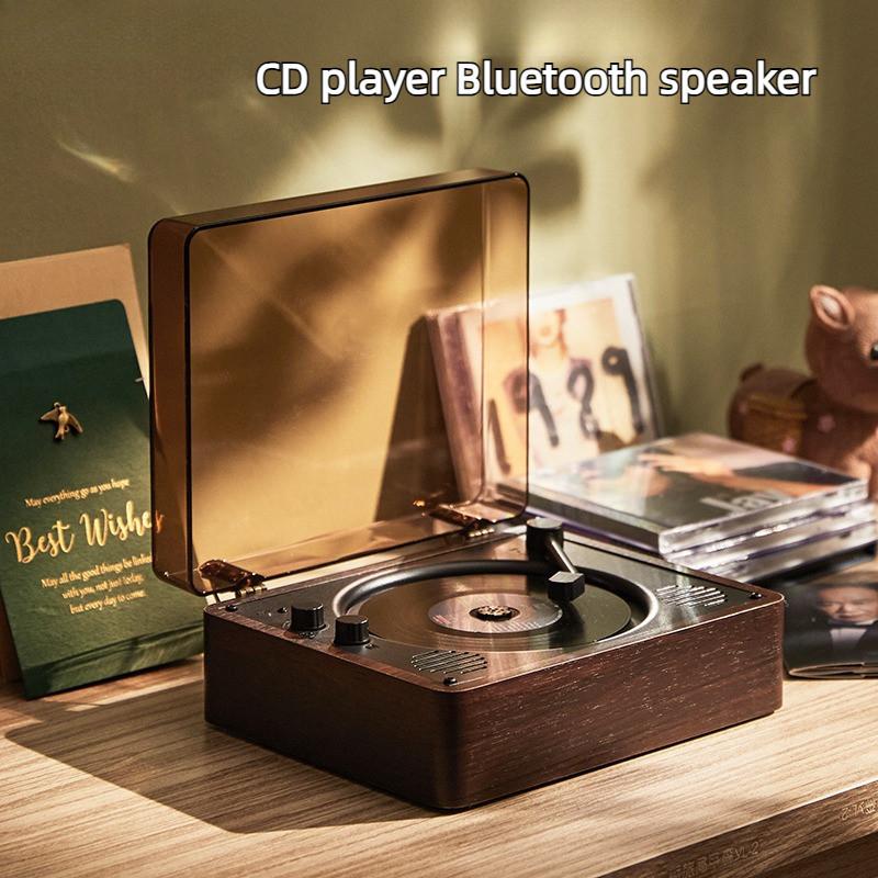 Беспроводная Bluetooth-колонка Маленький портативный аудиопроигрыватель для записи Звуковая панель для кемпинга Многофункциональный проигрыватель CD-альбомов