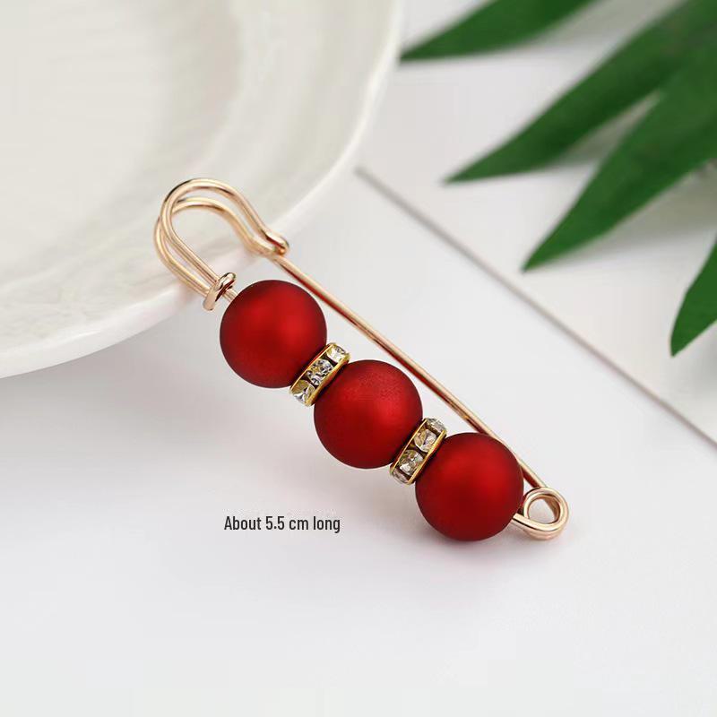 Стильная булавка для пояса с декоративными бусинами для женщин - Надежно фиксирует одежду и предотвращает оголение