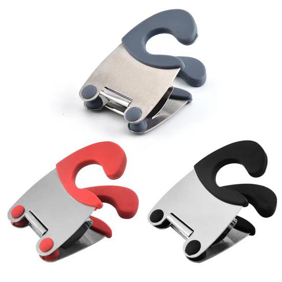 Зажим для кастрюли, силиконовый захват, противоскользящий пресс, крючок двойного назначения, легкий фиксированный зажим для кастрюли, кухонные аксессуары, инструменты, кухонные принадлежности