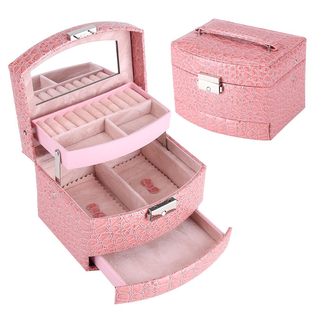 3 слоя ювелирных изделий, ожерелье, кольцо, коробка для хранения, женский подарок, товары для дома