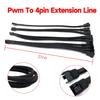 27cm Black3/ 4-Pin PWM Fan Cable Separator Extension Cable for 1-4/3/2/1 Way Connections Computer Hardware Accessory