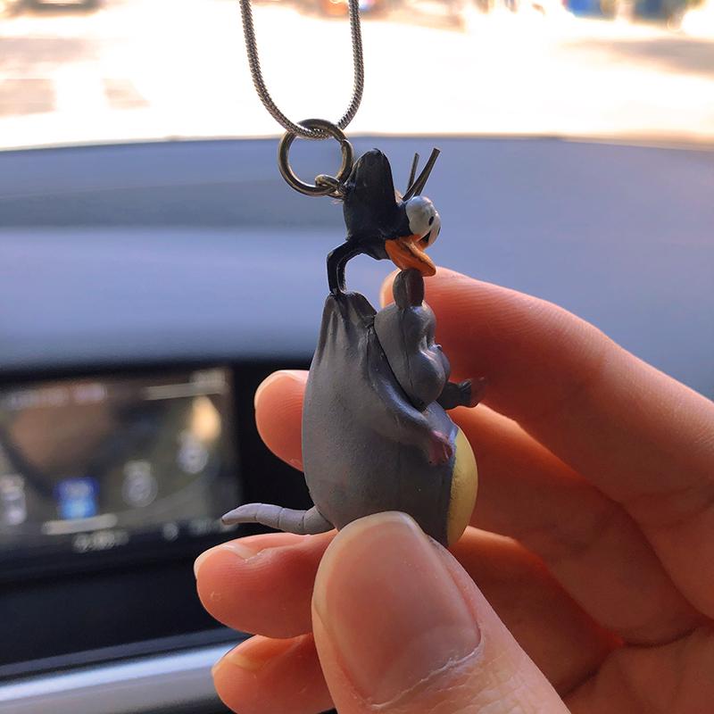 Аниме украшение интерьера автомобиля забавные летающие насекомые держи моего соседа Тоторо летающая кукла зеркало заднего вида кулон автомобиль