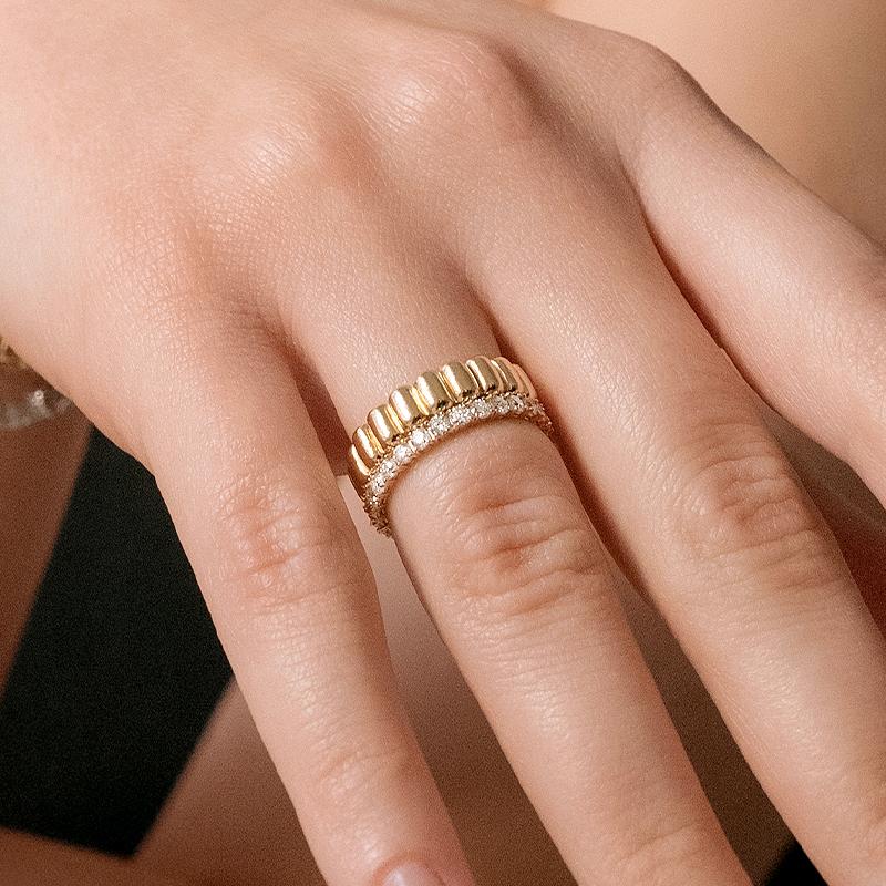 Mcel 14K Ella 0.1 Carat Lab-Drawn Diamond Eternity Ring