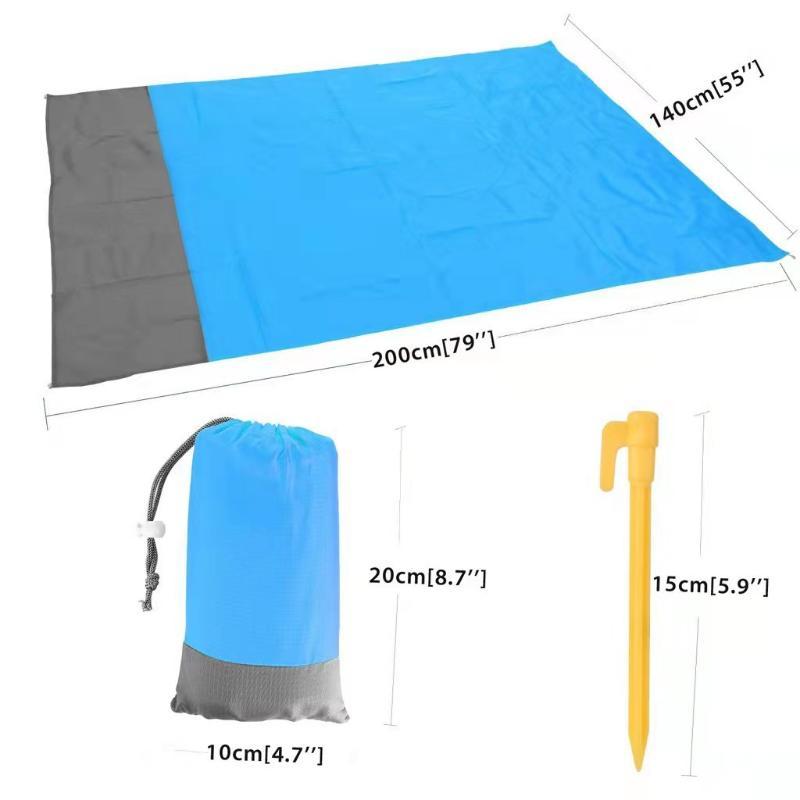 Waterproof Pocket Beach Mat Folding Beach Blanket Camping Mat Lightweight Lightweight Mat Outdoor Picnic Mat