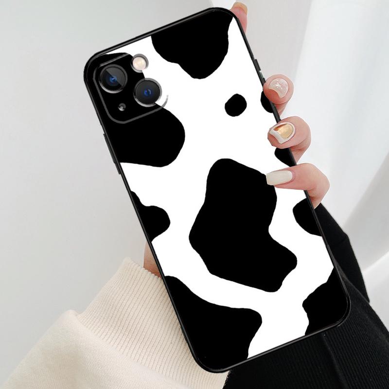 Spotted Cow Skin Print Phone Case For iPhone 17 Pro Max 14 13 12 11 15 16 Pro Max mini 16 15 Plus 16e 17 Air Cover