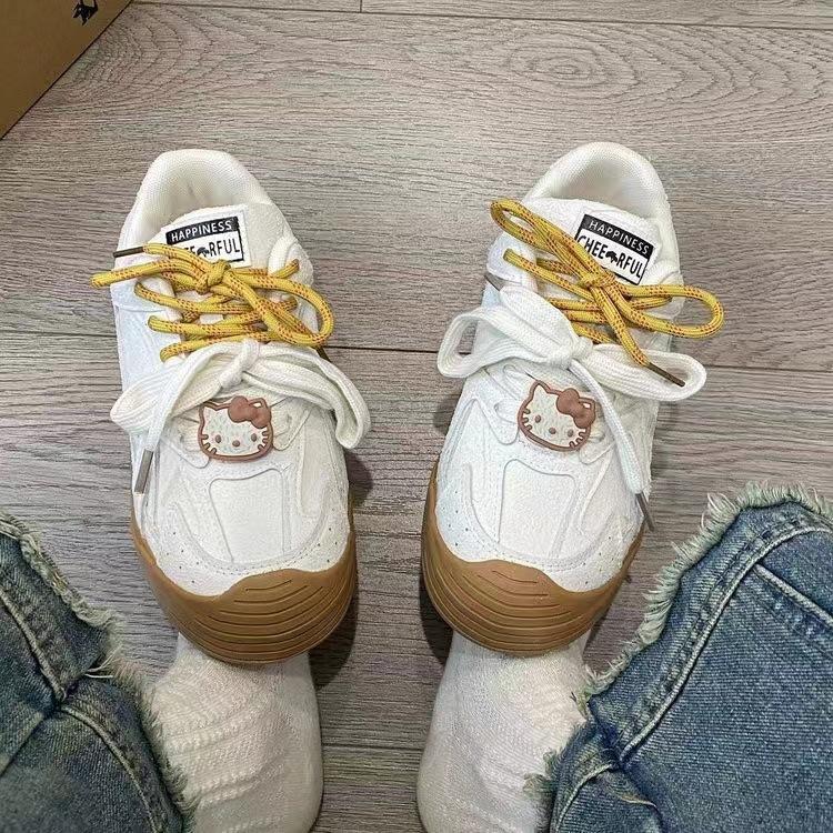 Fashion Women's Sneakers 2025 Spring and Autumn Fashion Thick Cotton Root Roll Forrest Gump Casual Moral Training Shoes Women's Shoes