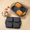 Bread Mold Heat Resistant Non-stick Pastry Mold Silicone Bread Baking Mold with 4 Grids for Home Kitchen