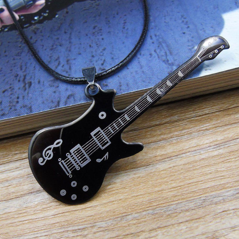Trendy Guitar Music Sweater chain Pendant Necklaces Jewelry Fashion Accessories Clavicle Chain