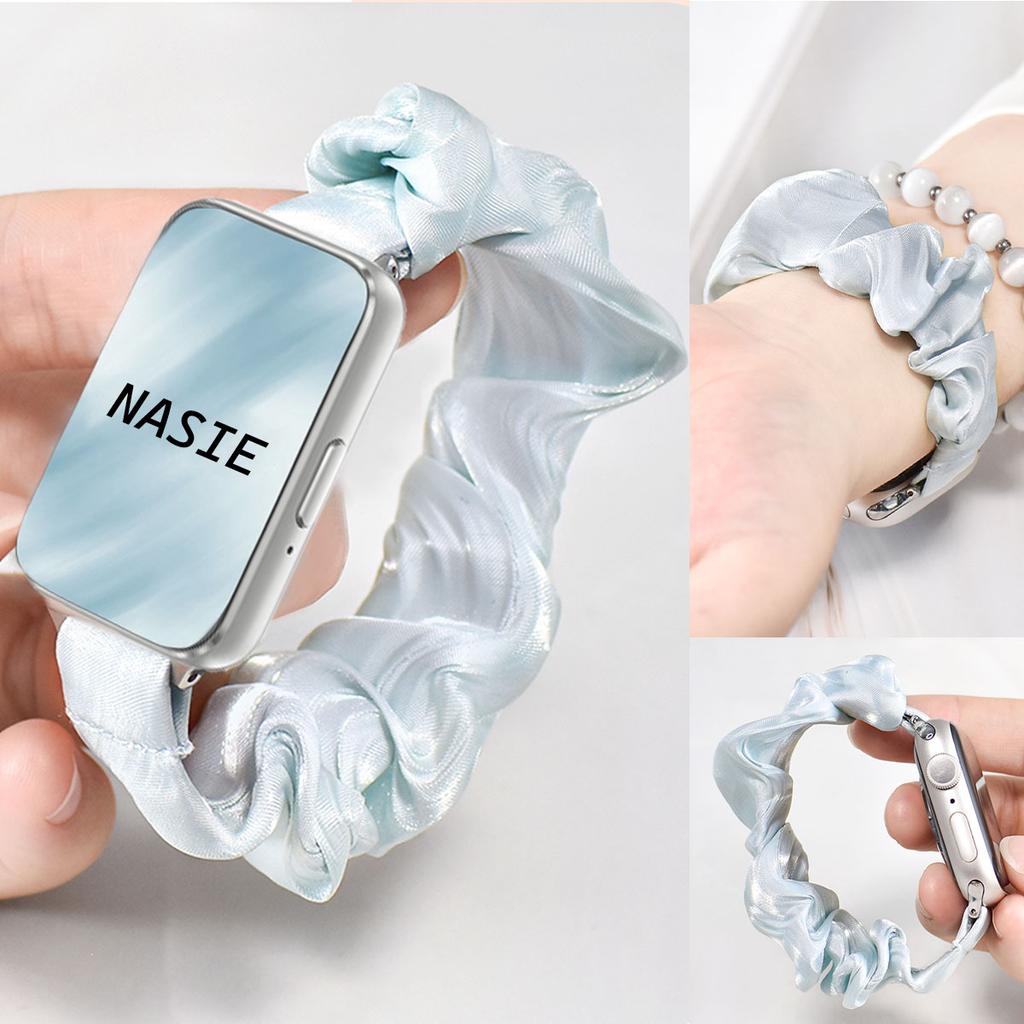 INS Шифоновый Ледяной Шелк Эластичный Ремешок-Скранч для Samsung Galaxy Fit3 SM-R390 Тонкий Девичий Браслет-Петля для Galaxy Fit 3