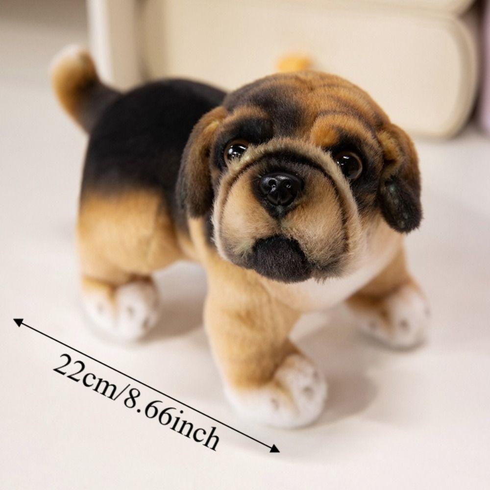 Simulation Stand French Bulldog Plush Realistic Baggle Dog Toy Dog Stuffed Doll Girls Gifts