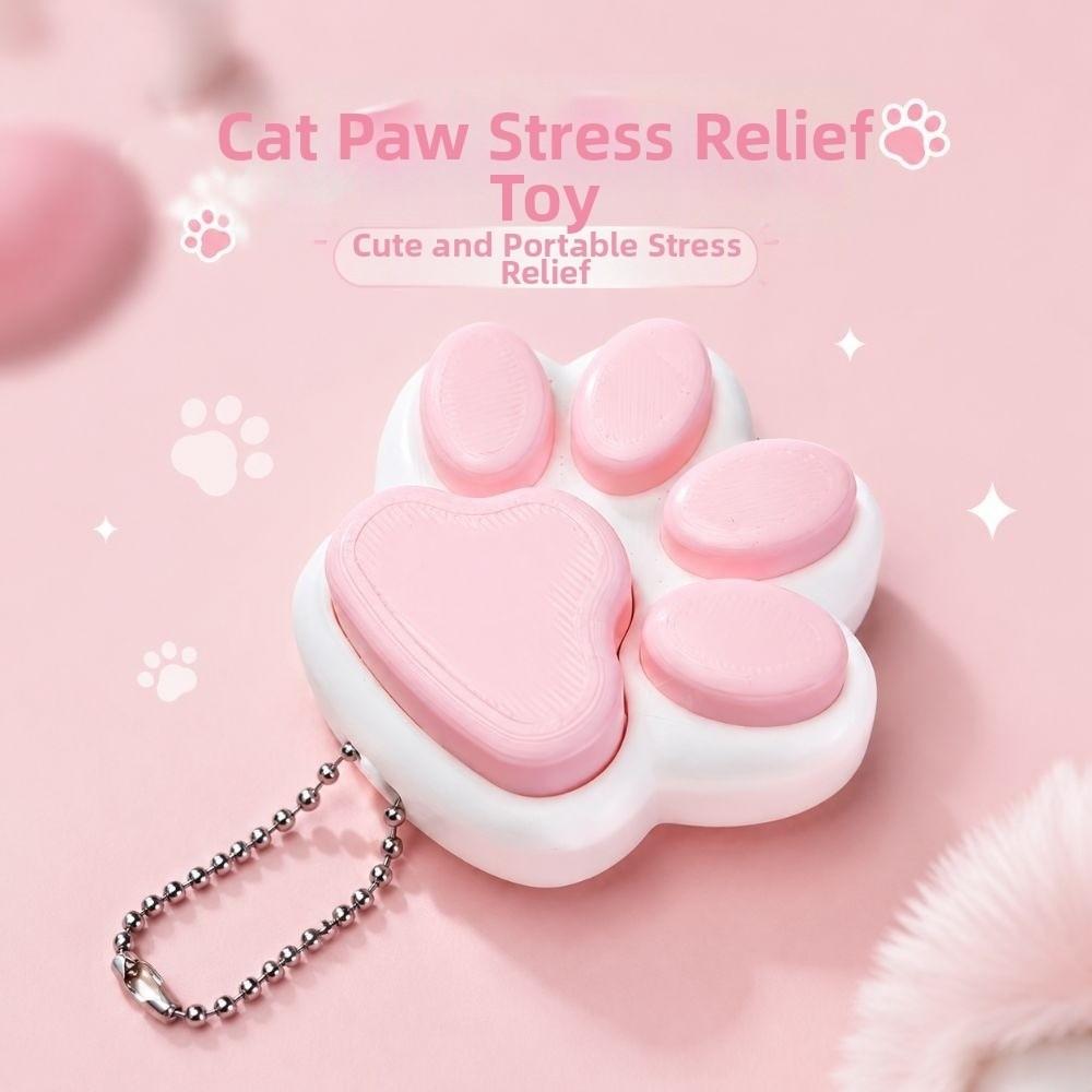 Relief Stress Cat Paw Press Toy Cat's Paw Shape Bag Charm Funny Pinch Toy Gift Giving