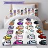 Among Us Pattern Bedding,Quilt Set Quilt Cover Pillowcase Home Birthday Gift (1 * duvet cover + 2 * pillowcase, without core)