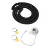 RV Sink Drain Connector Hose Kit Stainless Steel Excellent Sealing Right Angle Drain Adapter Hose Kit for Yacht Sink