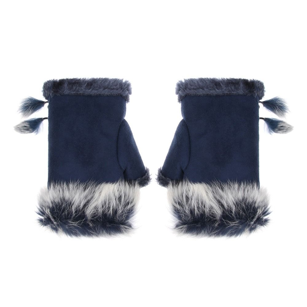 Keep Warm Winter Thicken Female Elastic Gloves Fingerless Gloves Plush Mittens Fashion Accessories