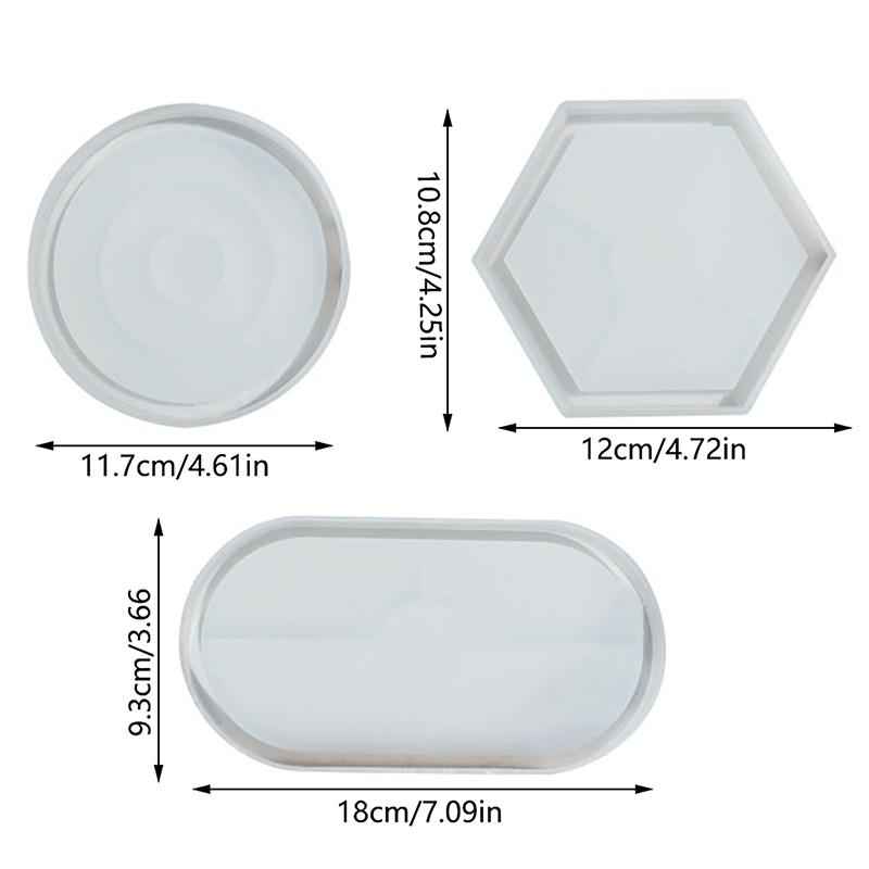 1Pc Tray Mold Storage Box Silicone Mold Diy Coaster  Mold Ashtray Cement Flower Pot Mold Resin Casting Plaster Mold