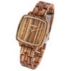 Montre - RAPTOR - Angy - Boîtier bois zébré 36 mm - Bracelet maillons 16 mm - Quartz Miyota 2035