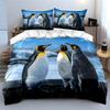 King penguins in landscape. Bedding sets Duvet cover sets Duvet covers Pillowcases(1*Duvet Cover 2*Pillowcases without duvet insert)