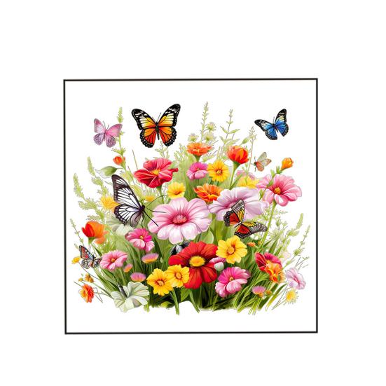 Наклейки на стену яркий цветочный узор бабочки легко наносится долговечный декоративный клей съемные наклейки на стены