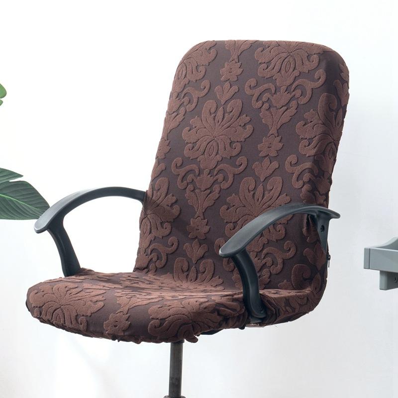 Чехол на офисное кресло, эластичный чехол на стул, жаккардовый чехол на кресло руководителя, нескользящий чехол на сиденье офисного кресла, протектор, чехлы