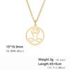 Cazador Stainless Steel Yoga Meditation Necklaces for Women Mother's Day Gift Round Pendant Necklace Gold Color Jewelry 2026