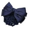 Fashion Bow Barrette Hair Clip Cover Lady Net Bun Snood Hair Accessories Hairpins Satin Bowknot