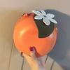 Orange Shape Crossbody Bag Cute and Stylish PU Leather Shoulder Bag for Women Small Crossbody Purse with Chain Strap