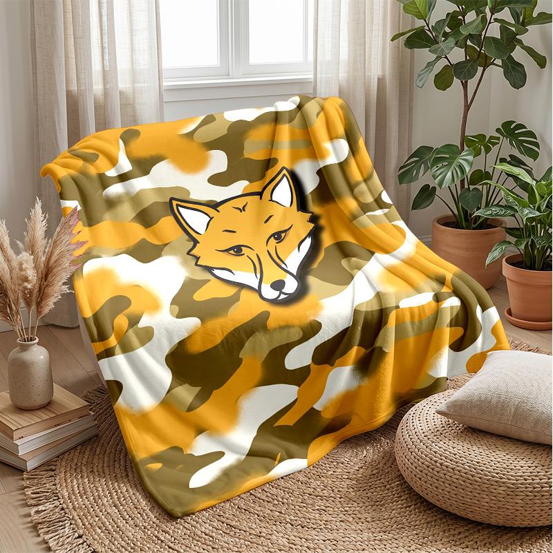 Leicester City Football Print Flannel Blanket, Soft Warm Lightweight Throw Blanket for Sofa Bed Camping
