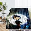 Coraline Theme Printed Blanket - Perfect for Couch, Bed, Travel & Outdoor Use | Machine Washable, Cozy & Durable.