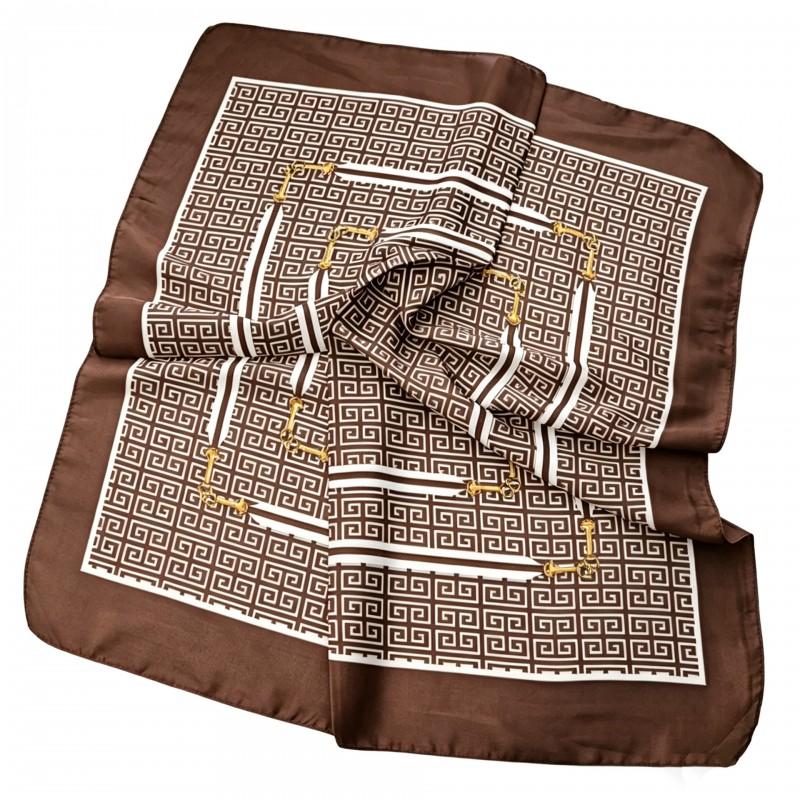 70x70cm Nylon Square Scarf Women Vintage Print Lightweight Accessory Office Casual Hair Styling