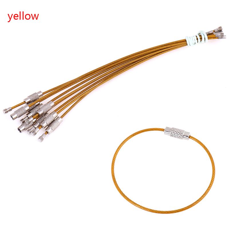 10 шт. 1,5*150 мм нержавеющая сталь круглая петля держатель брелок веревка наружные инструменты