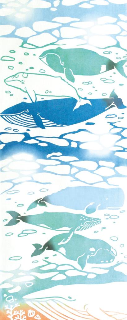 Kenema Tenugui Whale 36 X 90cm Miyamoto-Towel "Living Creatures"