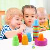 Kids Stacking Cup Game Fine Motor Skills Focus Training Color Sorting Toddlers Boys Girls Educational