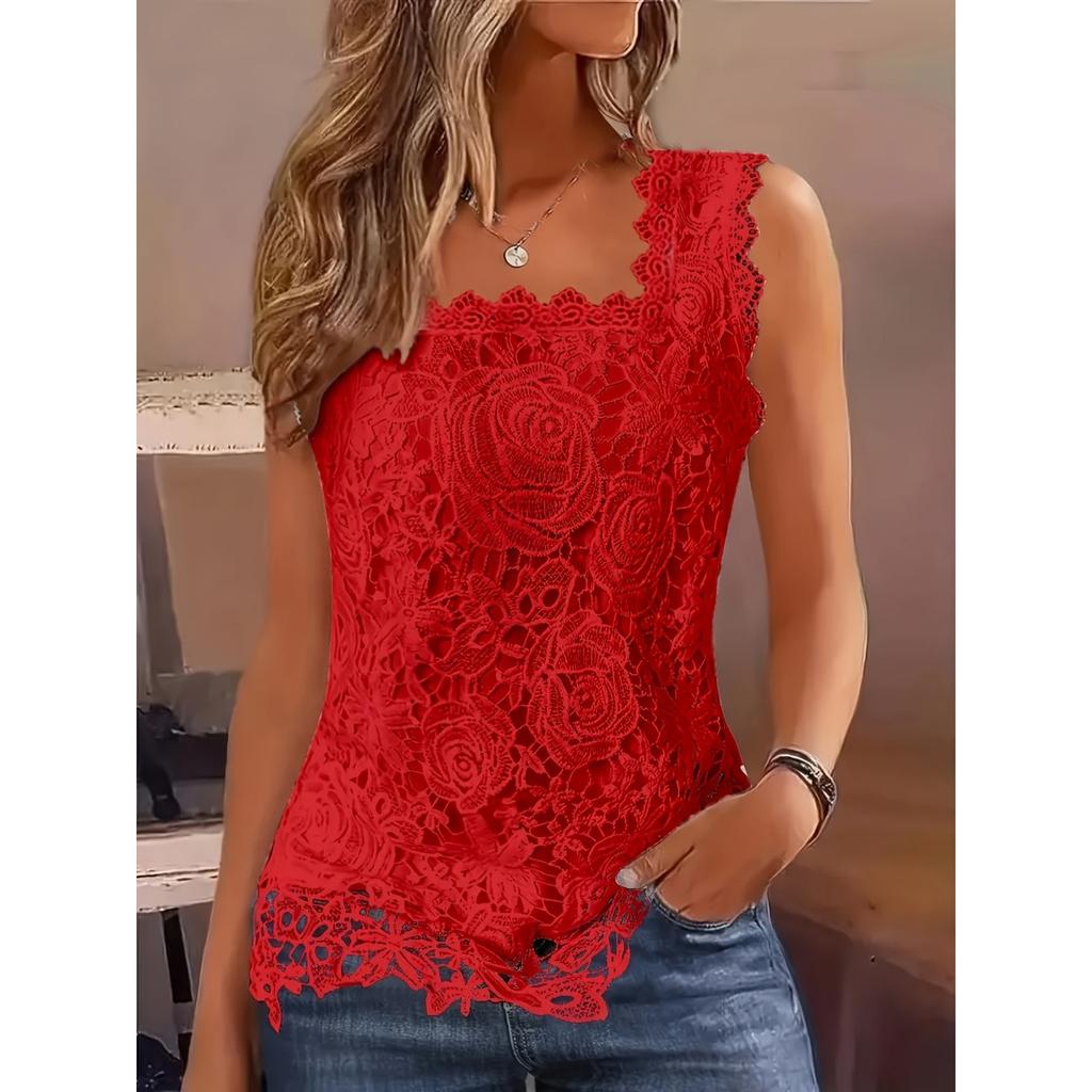 Square Neck Tank Top Women's Clothing