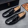 Fashion Men Patent Leather Loafers Casual Flats Driving Shoes Brand Designer Summer Autumn Man Moccasins Slip On Shoes Mocasines Hombre