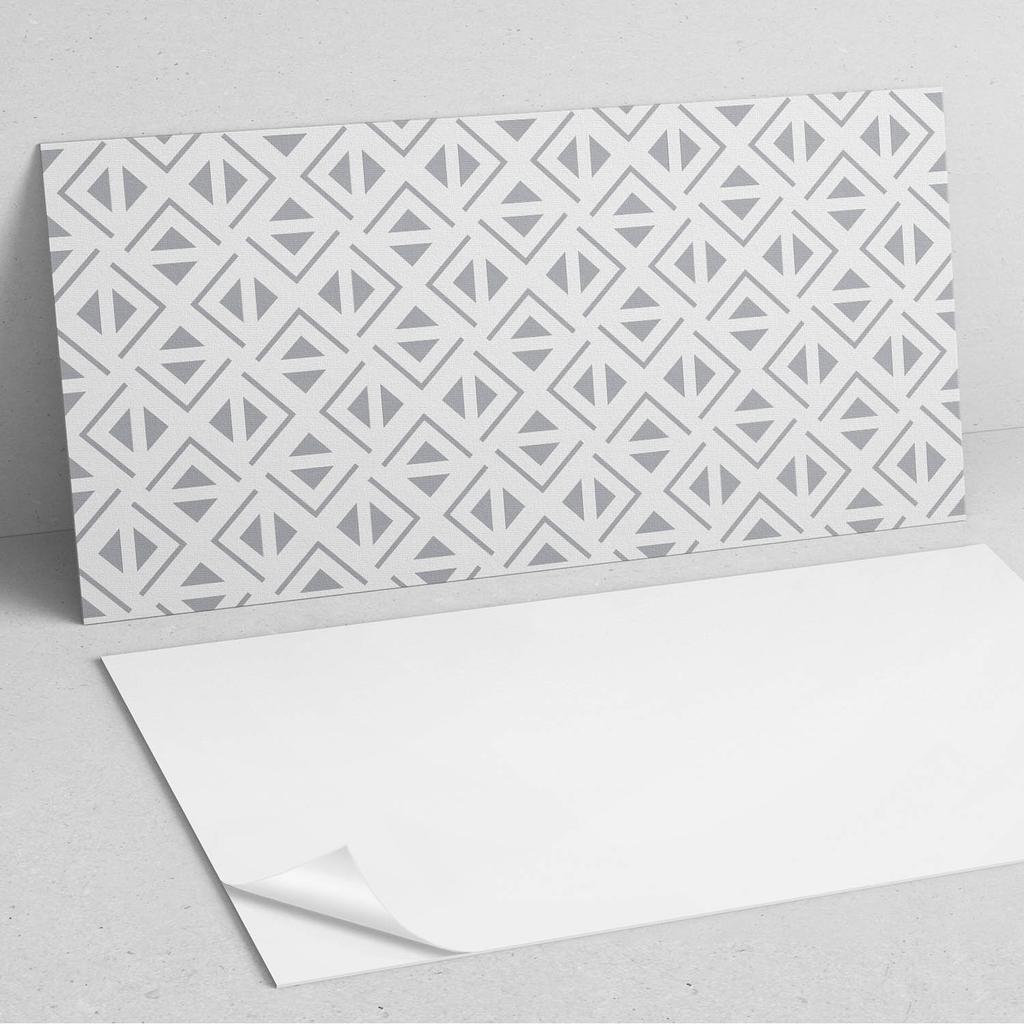 Panel Winylowy Z Nadrukiem - Dekoracja Do Sypialni 120X60 Cm Geometria W Kwadratach