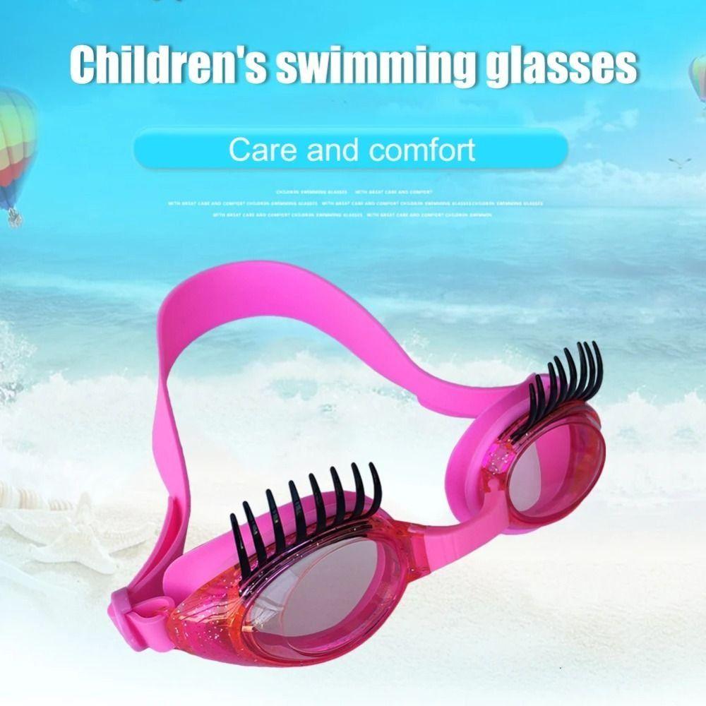Anti Fog Eyelash Glasses Waterproof Swimming Goggles Childrens Swimming Goggles  Water Sports