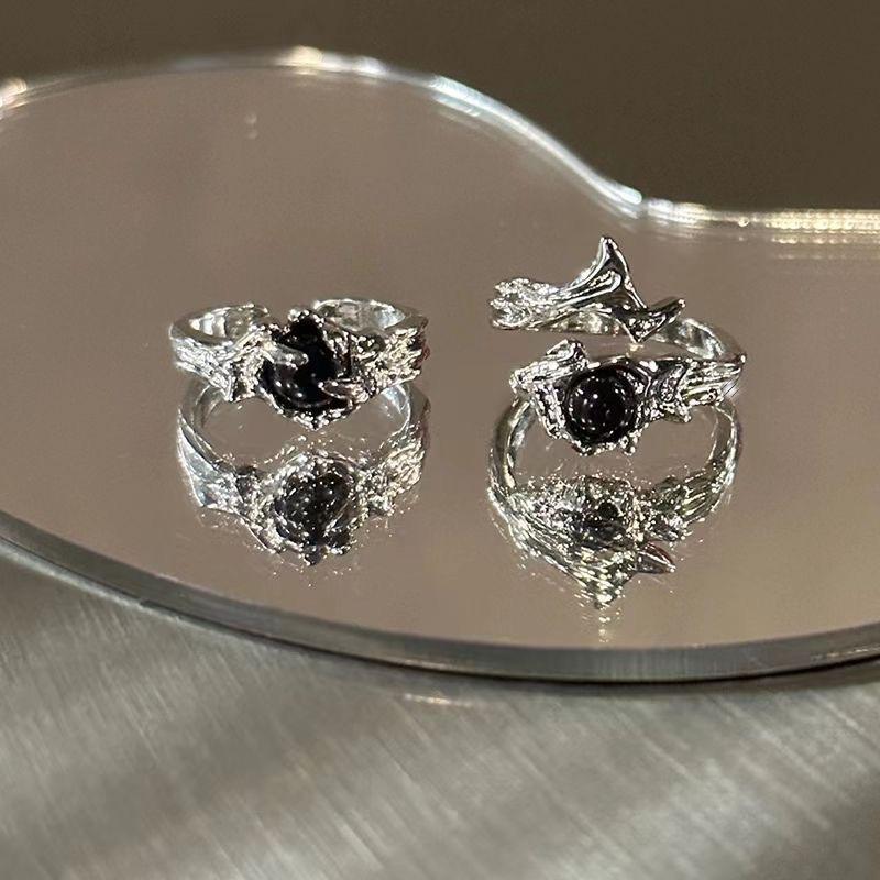 Original Dark Wind Bramble Ring Men'S And Women'S Niche Design Texture Sense Couple Ring Sense Open Ring Tide