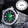Кольцо шкалы циферблата часов Korlexchi Совместимо с Casio G-SHOCK GA2100 GA-2100 GA-2110 Серебряный аксессуар для часов Пользовательская деталь