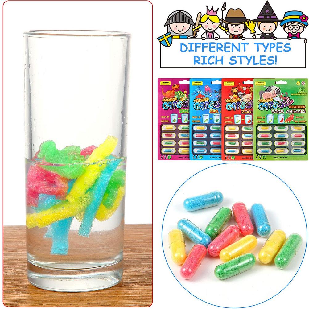 8 упаковок удивительных капсул для выращивания, растущих в воде, животных, игрушек, динозавров, морских капсул, праздничных принадлежностей