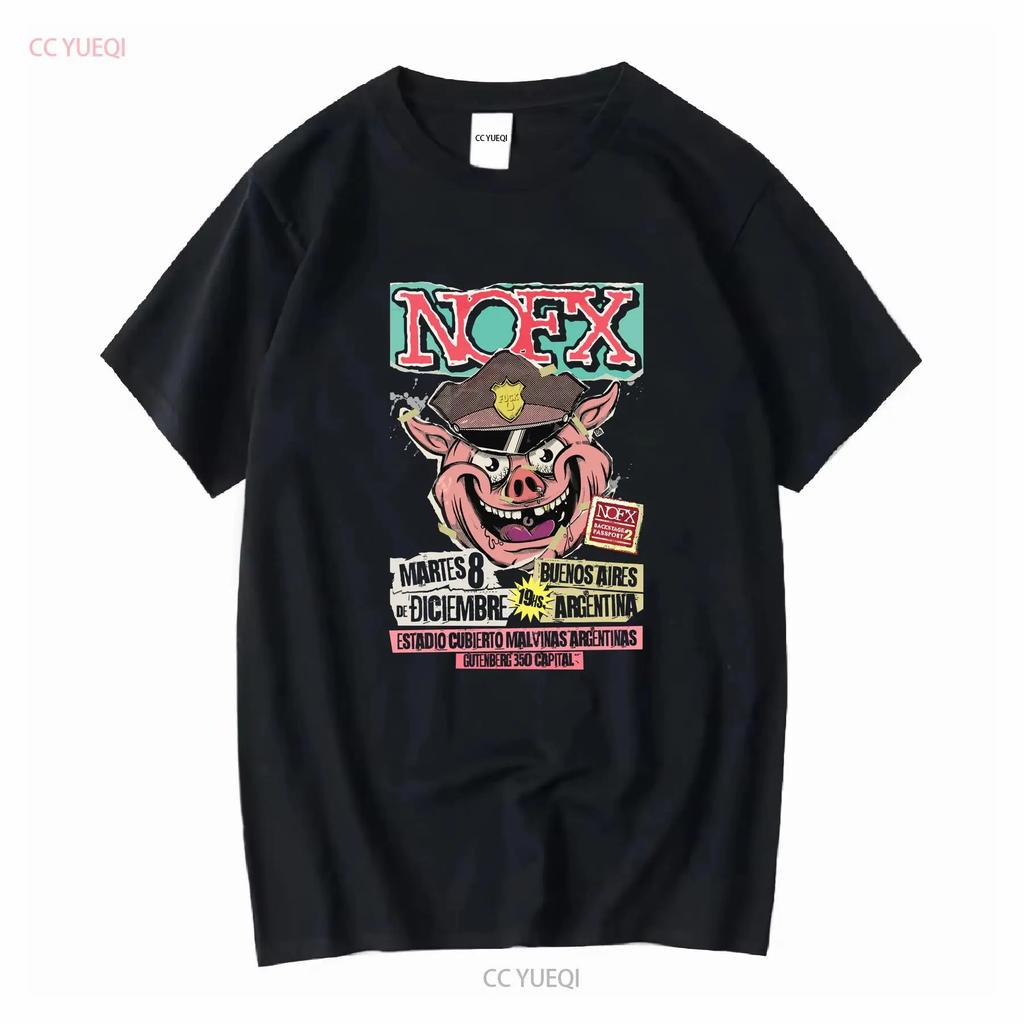 Хлопковая футболка Backstage Passport Tour Live Punk NOFX Fat Mike El Hefe Erik Sand винтажная стираная топ для повседневной носки