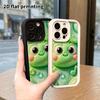 Чехол для телефона: 2D плоский дизайн, подходящий для защитного чехла iPhone 18 17 16 15 14 13 Pro, листок лотоса маленькая лягушка, идеальный для Рождества и Хэллоуина