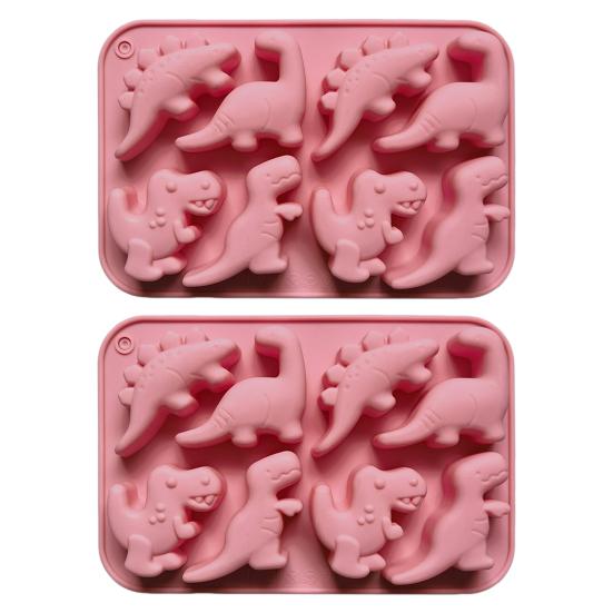 Dinosaur Silicone Mold Ice Cube Tray Flexible Fondant Chocolate Candy Mold Biscuit Cake Candle Soap Mold Easy Release Pastry DIY Tools