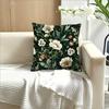 Vintage Style Floral Pillow Cover Green Botanical Print Boho Cottagecore Cushion Case For Sofa Bed Home Decor