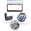 American Flag Front Bumper Plate & Black Aluminum Metal Car Tag Frame, 3D Embossed Patriotic Decor For Cars With Mounting Kit
