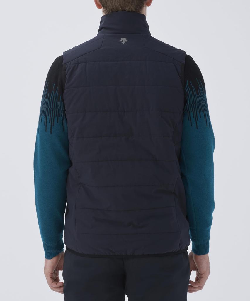 Srixon RG4FVE02M Outer Size LL Men's Vest, Padded, Full-Zip, Heat-Storing, Heat-Navi, Water-Repellent, Stretch, Golf, Black,