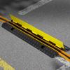 VEVOR Cable Protector Ramp, 9,979 kg/axle Capacity, 2 Channel Heavy Duty Rubber Cord Hose Wire Cover, 32 x 31 mm Channel