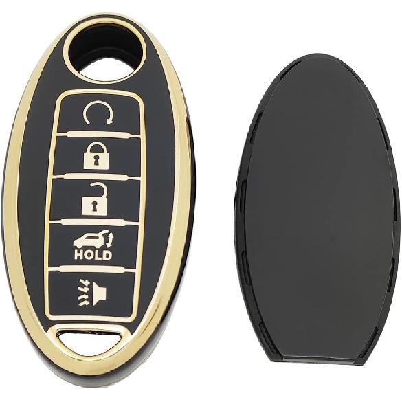 TPU Key Fob Cover fit for Infiniti JX35 Q50 Q60 QX80 for Nissan Altima Murano Pathfinder Maxima Rogue Key Fob